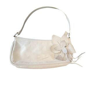 RARE Vintage Nordstrom White Floral Women's Bag made in Italy